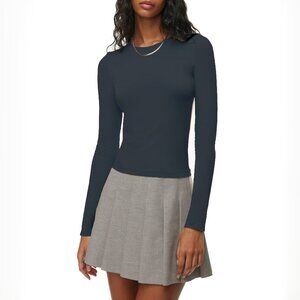 Sunday Best SinchSeamless Smooth Seamless Willow Longsleeve in Navy Blue, sz XS